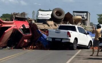 Carro com secretário de Cultura do Piauí é atingido por caminhão em acidente na BR-343