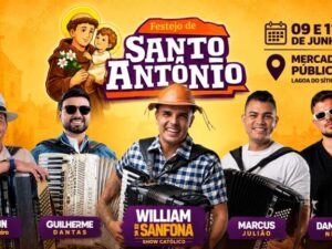 Programação festiva de Santo Antônio em Lagoa do Sítio começa nesta terça com show católico de William da Sanfona